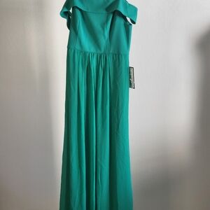 Adrianna Papell Strapless Teal Dress